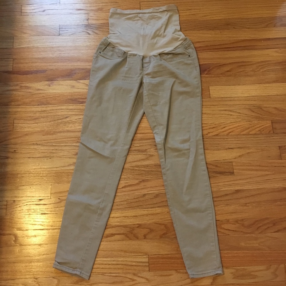 Jessica Simpson Skinny Maternity Pants Khaki Small